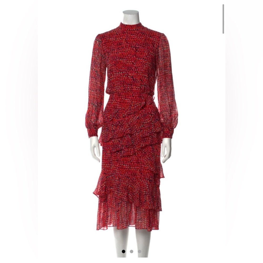 Saloni silk midi dress lightly worn great condition